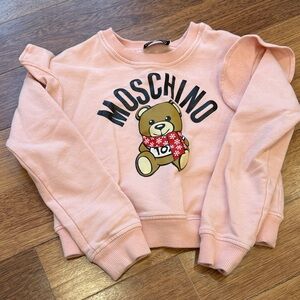 Moschino Kids Light Pink Sweatshirt with Teddy Bear